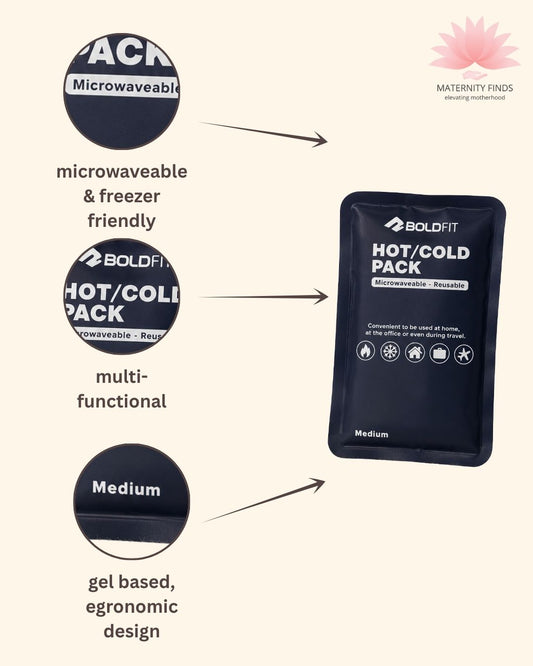 Boldfit Hot & Cold Gel Pack | Reusable Hot and Cold Therapy Pack for Postpartum Recovery & Breastfeeding Support