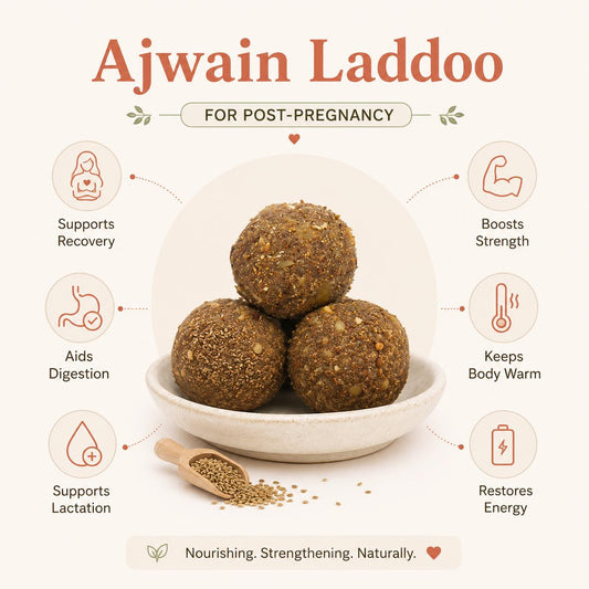 Nuskha's Ajwain Laddoo For Post-Pregnancy