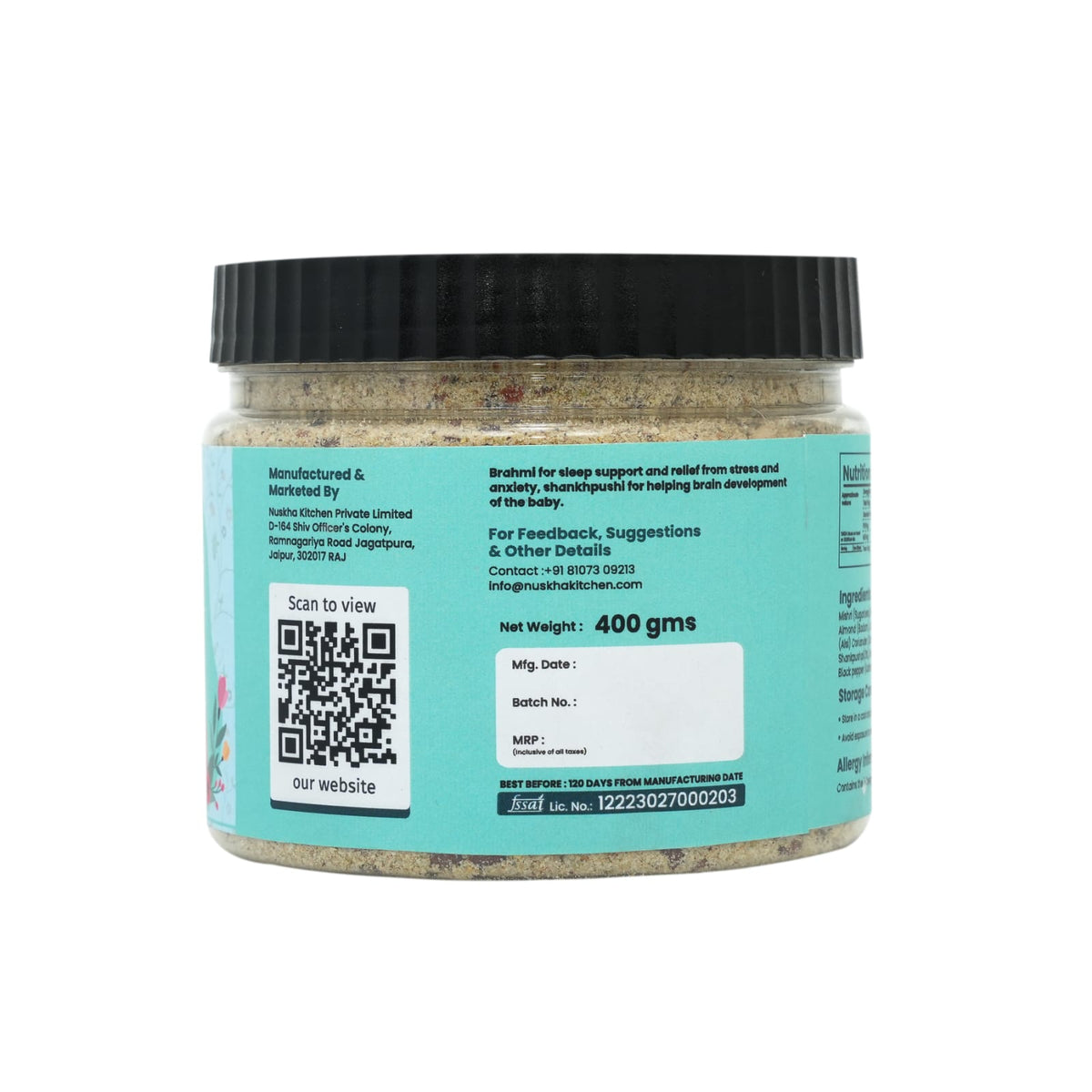 Nuskha Shankhpushpi Brahmi Herb Mix (400 gm)