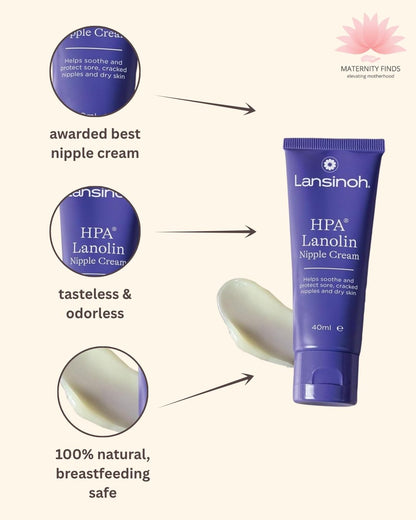 Lansinoh HPA Lanolin Nipple Cream | Breastfeeding Nipple Care for Nursing Mothers