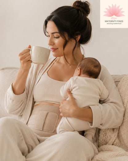 Mee Mee Postnatal Magnetic Corset Belt | Adjustable Postpartum Belly Support Belt for New Mothers