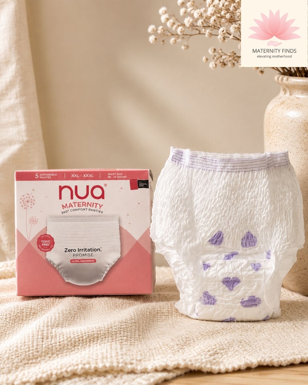 Nua 360° Comfort Maternity Panties | High-Waist Postpartum Underwear for New Mothers