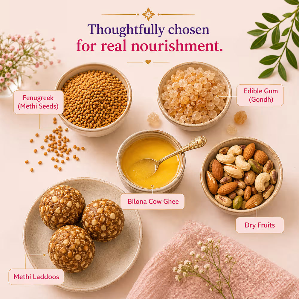 Stree Swasthya's Methi & Nuts Laddoos