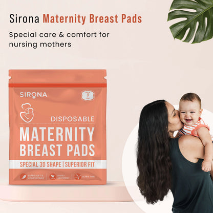 Sirona Premium Disposable Maternity Breast Pads (Pack of 10+2)